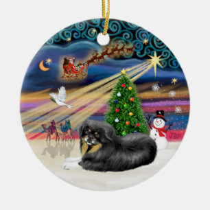 Xmas Magic - TibetanSpanisch (schwarz) Keramikornament