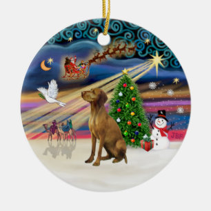 Xmas Magic - Vizsla #2 Keramikornament