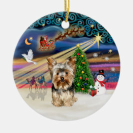 Xmas Magic - Yorkshire Terrier 17 Keramikornament