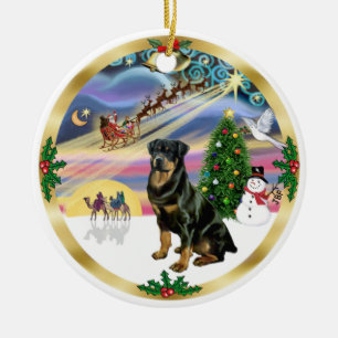 Xmas Magie - Rottweiler 3 Keramik Ornament