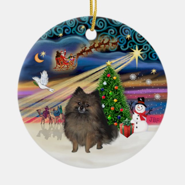 Xmas Magie - Spitz Keramikornament (Vorne)