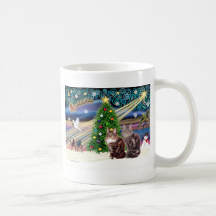 Xmas Magie - Zwei Märchenjunge Katzen Kaffeetasse