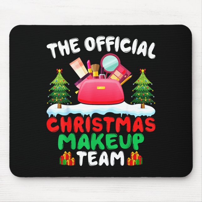 Xmas Makeup Artist Team - Beautician Cosmetologist Mousepad (Vorne)