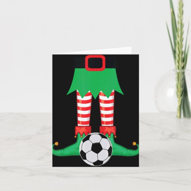 Xmas Matching Soccer Elf Pajama Christmas Team S  Karte (Vorderseite)