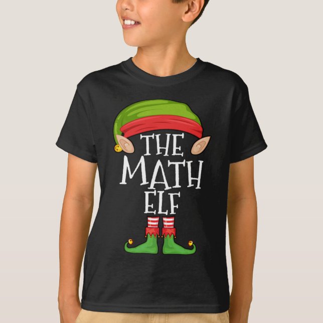 Xmas Math Elf Matching Weihnachtself T-Shirt (Vorderseite)