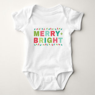 Xmas Merry und Bright Baby Strampler