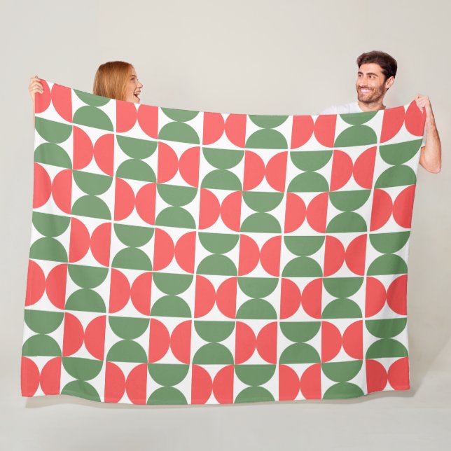 Xmas Mid-Century Fleecedecke (Beispiel)