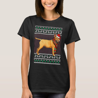 Xmas Miniatur Bull Terrier Hund Weihnachtsmannmütz T-Shirt