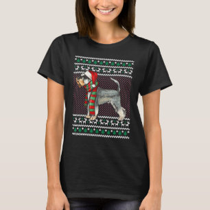 Xmas Miniatur Schnauzer Dog Weihnachtsmannmütze Ug T-Shirt
