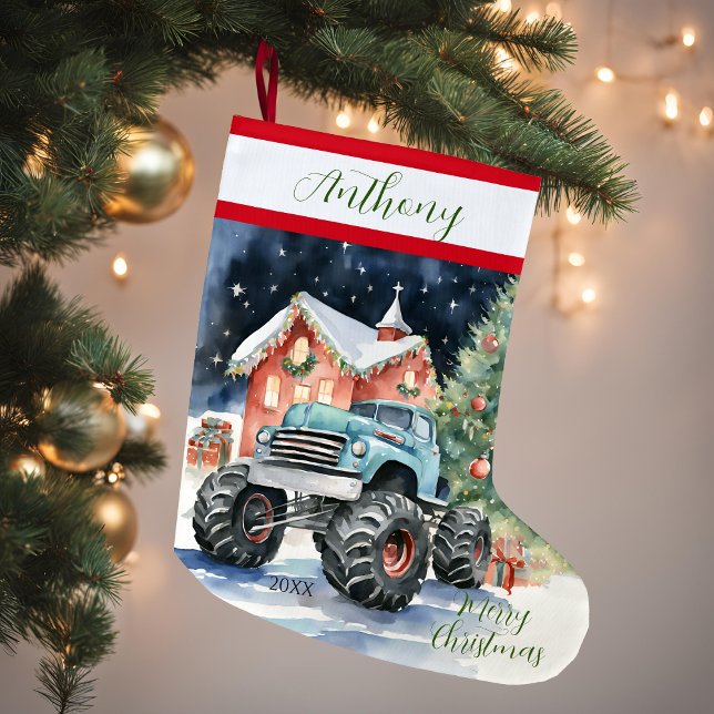 Xmas Monster Truck Großer Weihnachtsstrumpf (Von Creator hochgeladen)