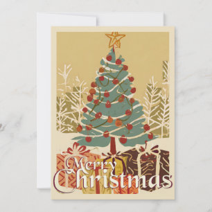 Xmas Motif, mit Geschenken unter dem Weihnachtsbau