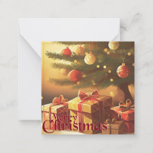Xmas Motif, mit Geschenken unter dem Weihnachtsbau Mitteilungskarte