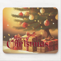 Xmas Motif, mit Geschenken unter dem Weihnachtsbau