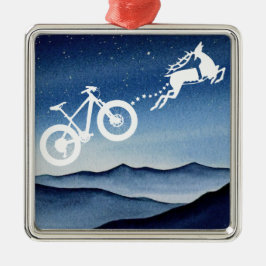 Xmas Mountain Bike Reindeer Christmas Star Night  Ornament Aus Metall