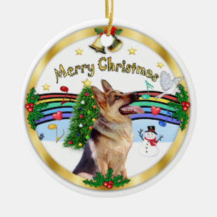 Xmas Music 1 - MC - German Shepherd 1 Keramik Ornament