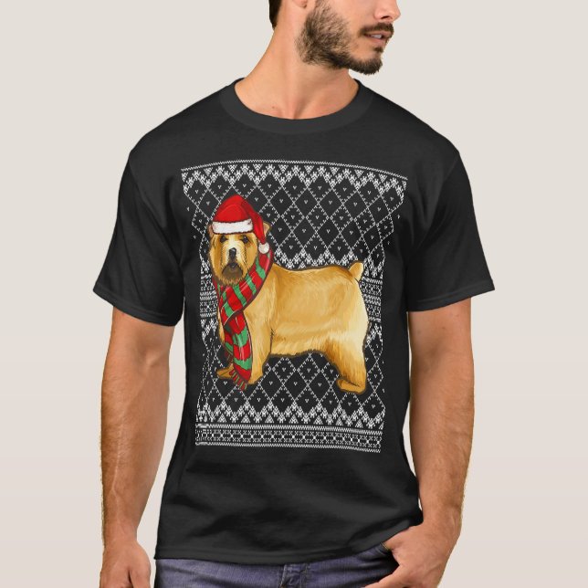 Xmas Norwich Terrier Santa Claus Hat Ugly Christma T-Shirt (Vorderseite)