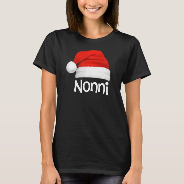 Xmas Pajama Group Matching Nonni WeihnachtsHat T-Shirt (Vorderseite)