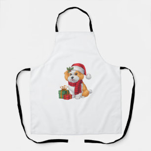 Xmas Party Decoration Santa Bichon Dog Weihnachten Schürze