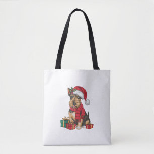 Xmas Party Decoration Santa Irish Terrier Dog Chri