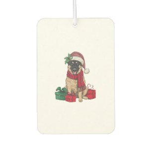 Xmas Party Dekoration Santa Malinois Weihnachten Autolufterfrischer