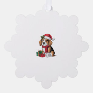 Xmas Party Dekoration Weihnachtsmann Beagle Weihna Ornament Karte