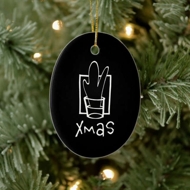 Xmas Party Keramik Ornament (Baum)