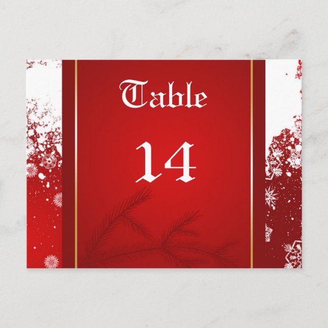 Xmas Party Tischnummer (Vorderseite)