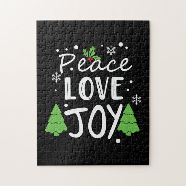 Xmas Peace Liebe Joy Puzzle (Vertikal)