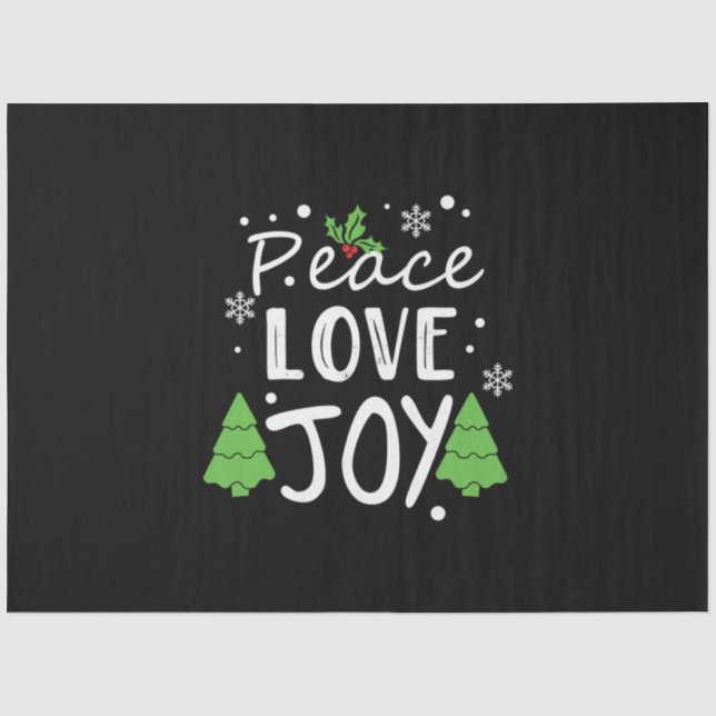 Xmas Peace Liebe Joy Seidenpapier (Vorderseite)