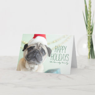 Xmas Pug Feiertagskarte