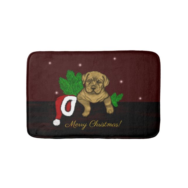 XMas Puppy Badematte (Vorderseite)
