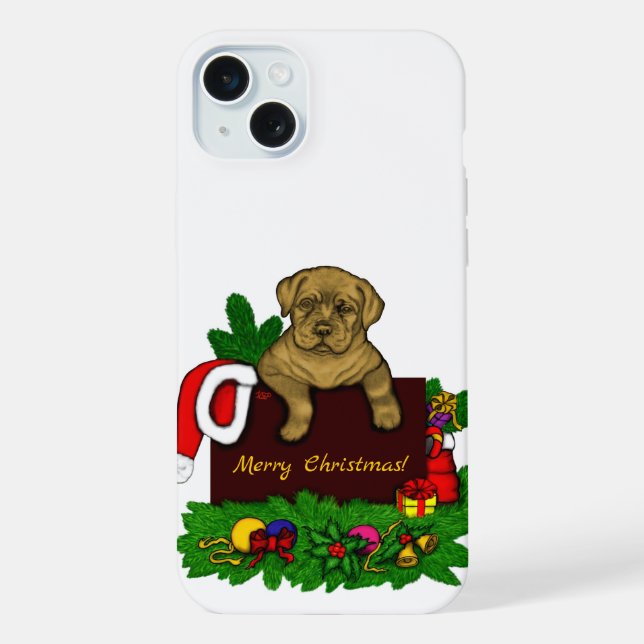 XMas Puppy iPhone Hülle (Rückseite)