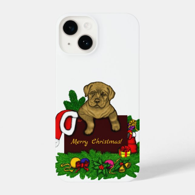 XMas Puppy iPhone Hülle (Rückseite)