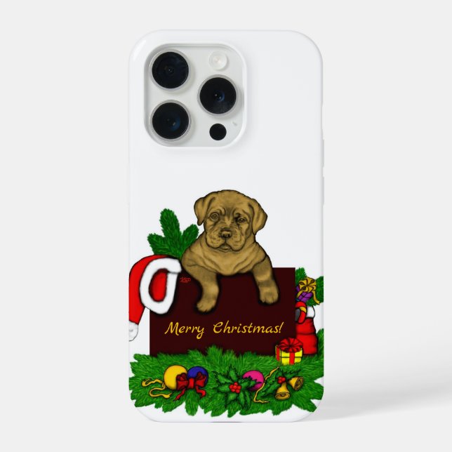 XMas Puppy iPhone Hülle (Rückseite)
