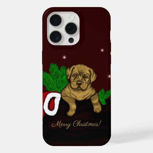 XMas Puppy iPhone Hülle (Rückseite)