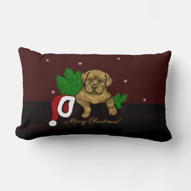 XMas Puppy Lendenkissen (Vorderseite)