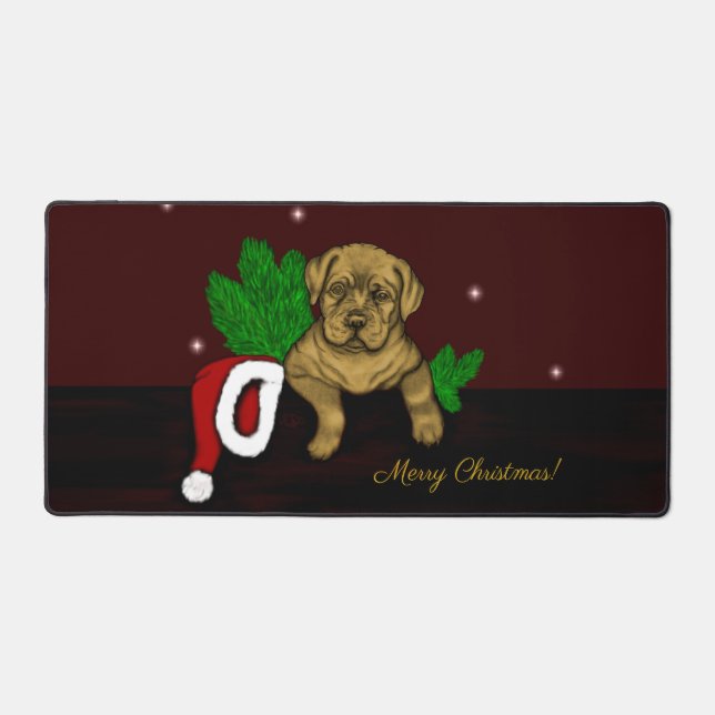 XMas Puppy Schreibtischunterlage (Vorderseite)
