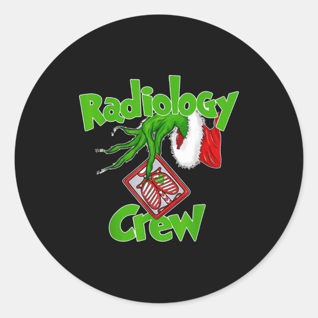 Xmas Radiology Christmas Radiologist Xray Tech Fun Runder Aufkleber (Vorderseite)