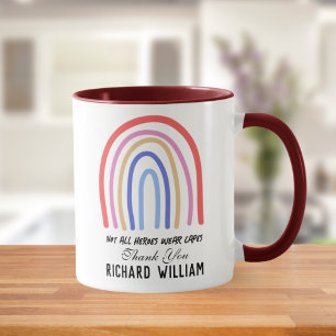 Xmas Rainbow Watercolor Lehrer Danke Maroon Tasse