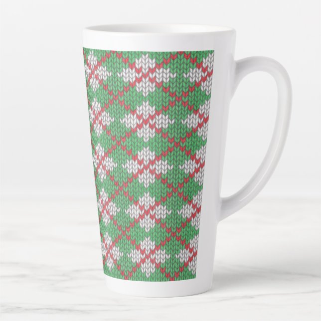 XMAS RAUTE STRICK Tall Latte Tasse (Rechts)