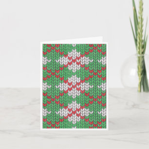 XMAS RAUTE STRICK Weihnachtskarte / Vertikal Feiertagskarte