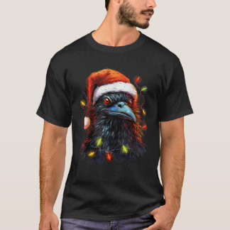 Xmas Raven getangelte Weihnachtsbeleuchtung T-Shirt