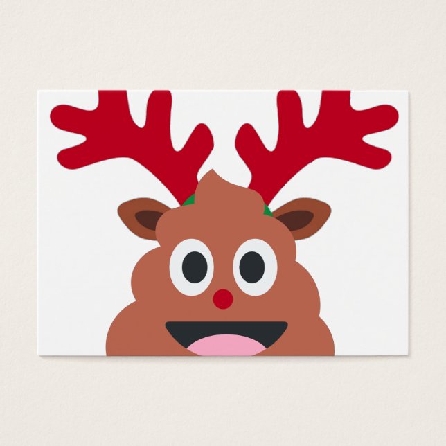xmas reindeer poo emoji (Vorderseite)