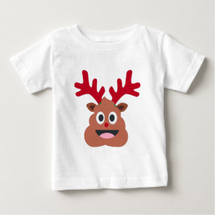 xmas reindei emoji baby t-shirt