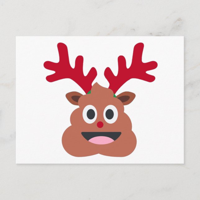 xmas reindei emoji feiertagspostkarte (Vorderseite)