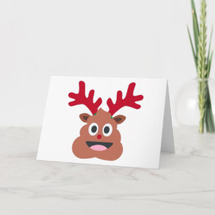 Xmas-Rentier-Ko-Kot-Emoji Feiertagskarte