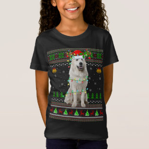 Xmas Rentier Weihnachtsmannmütze Great Pyrenäen Hu T-Shirt