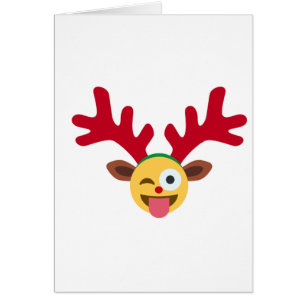 xmas Rentiere wink emoji