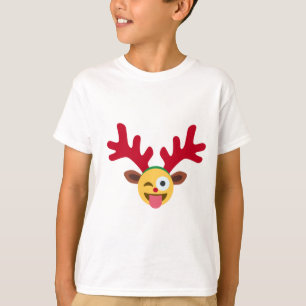 xmas Rentiere wink emoji T-Shirt