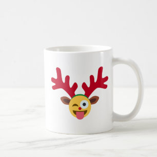 xmas Rentiere wink emoji Tasse